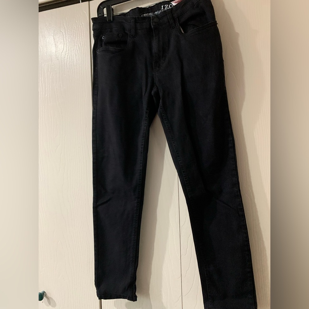 Izod slim tapered black jeans